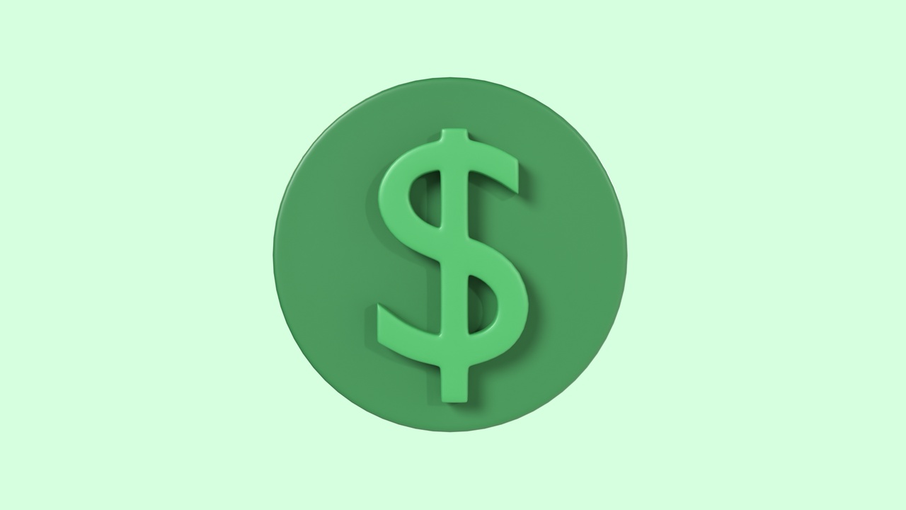 Media 1 for listing Low Poly Dollar Coin Icon Finance Currency Symbol