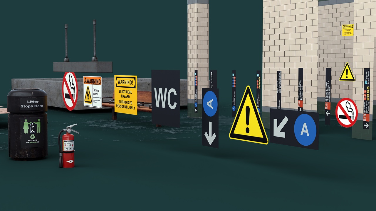 Media 1 for listing Subway Station Interior 3D Model - Modular Metro Platform