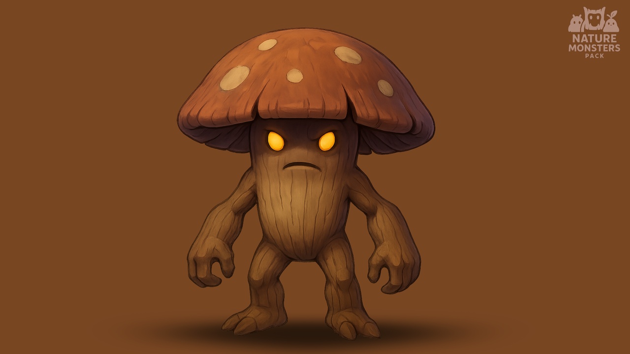 Medium 1 für Eintrag Stylized Stoutshroom Sentinel | Nature Monster Pack