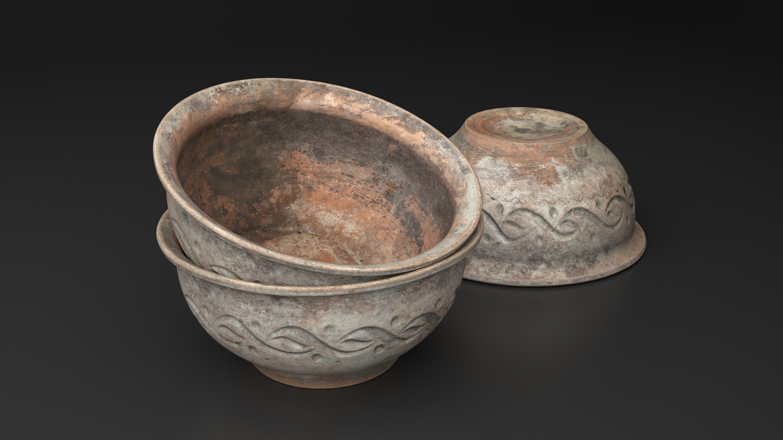 Media 1 for listing Aged Clay Bowl