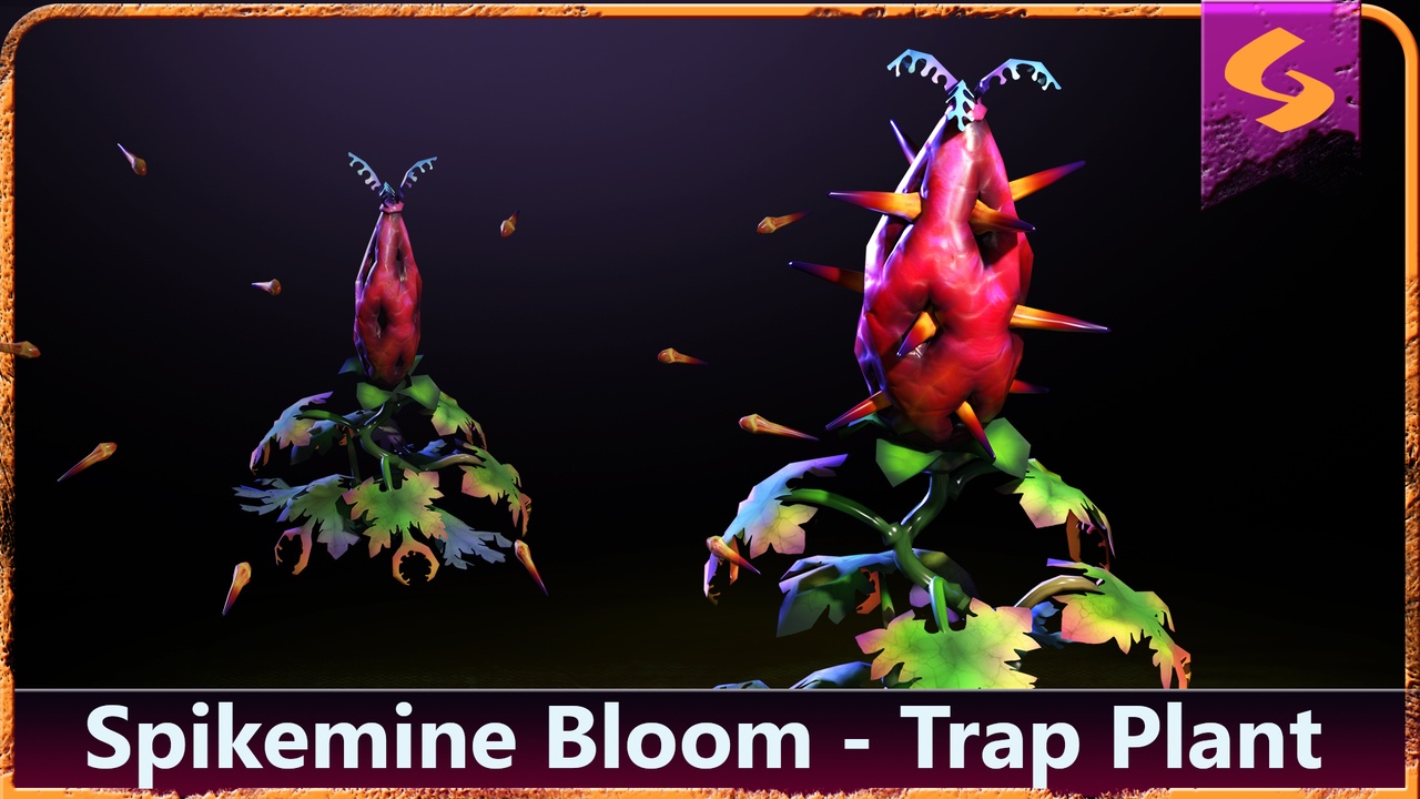 Media 1 for listing Spikemine Bloom — Animated 3D Trap Plant (AoE Damage)