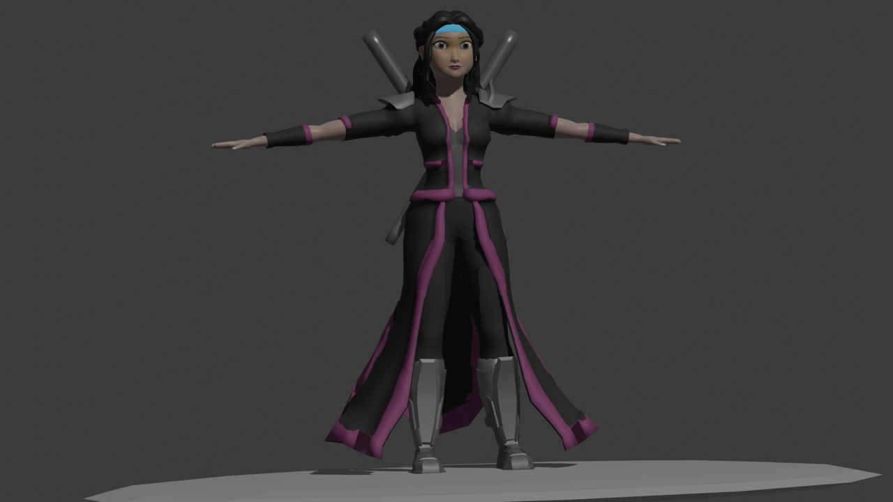 Media 1 for listing Stylized Futuristic Girl Warrior