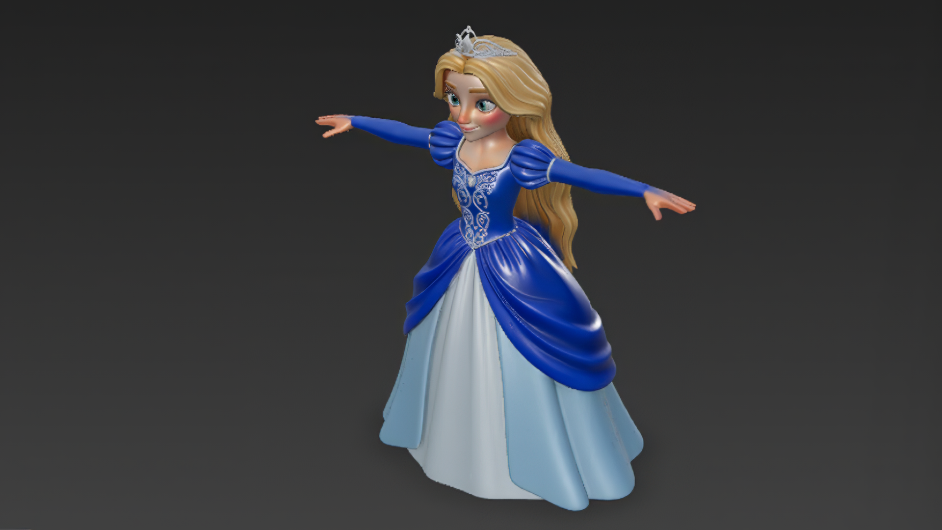 Cartoon Princess 3D Model Royal Character | Fab
