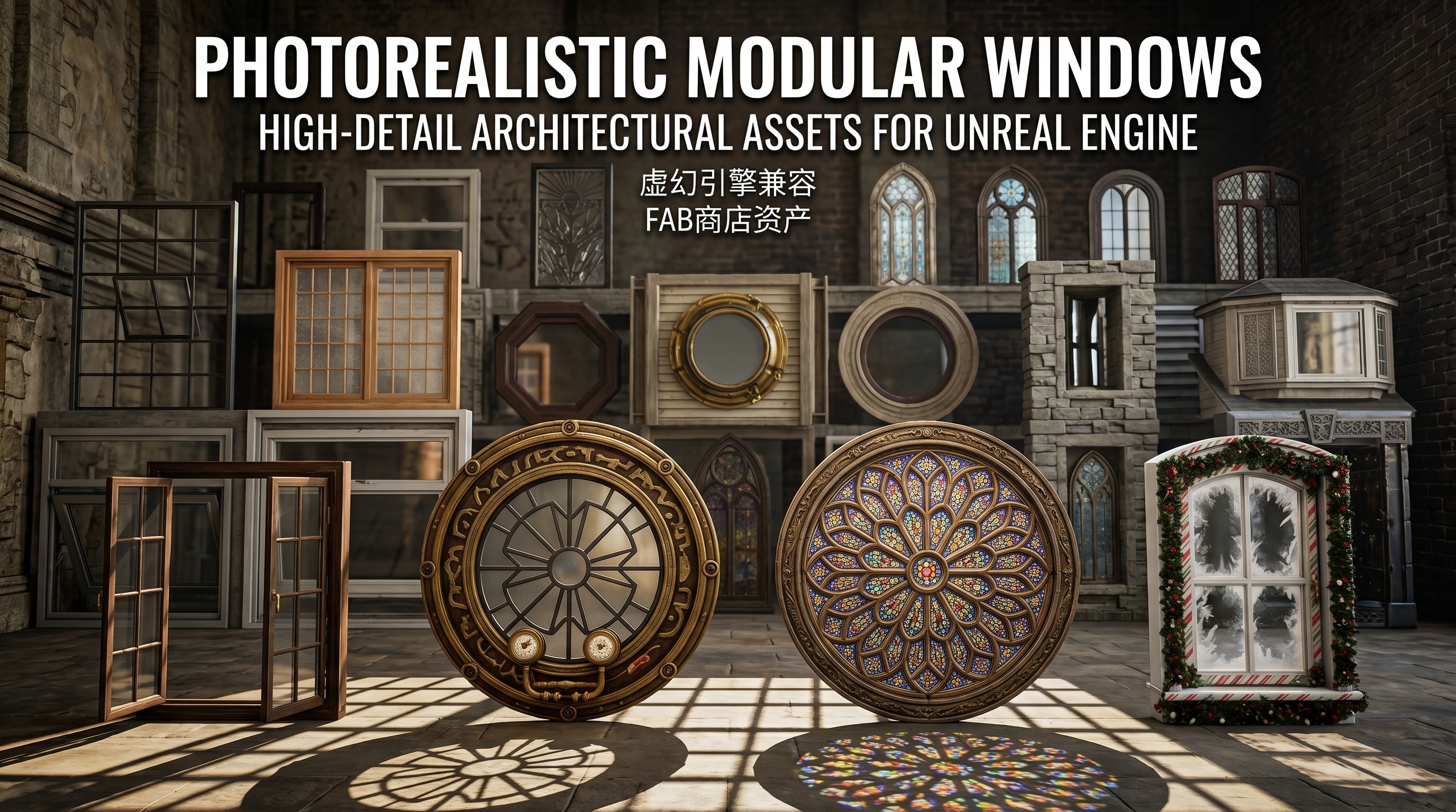 Modular Window Insert Photorealistic Modular Window Architecture Pack | Fab