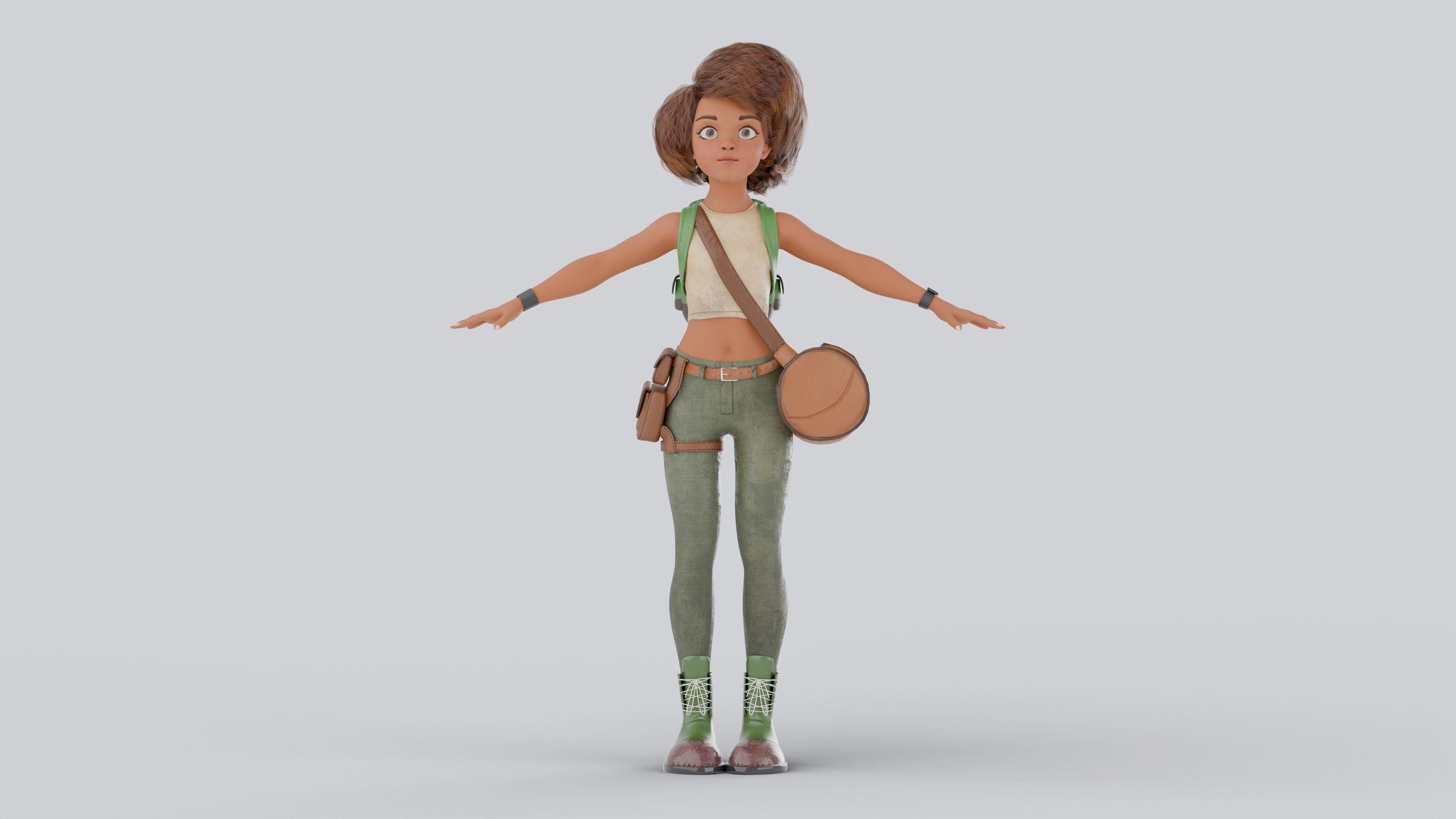 Media 1 for listing Adventure Character Female Fully Rigged Game Ready