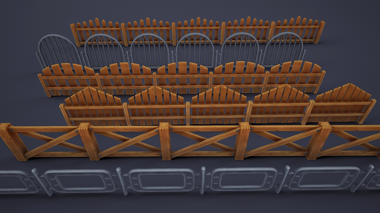 Media 1 for listing Stylized fences asset