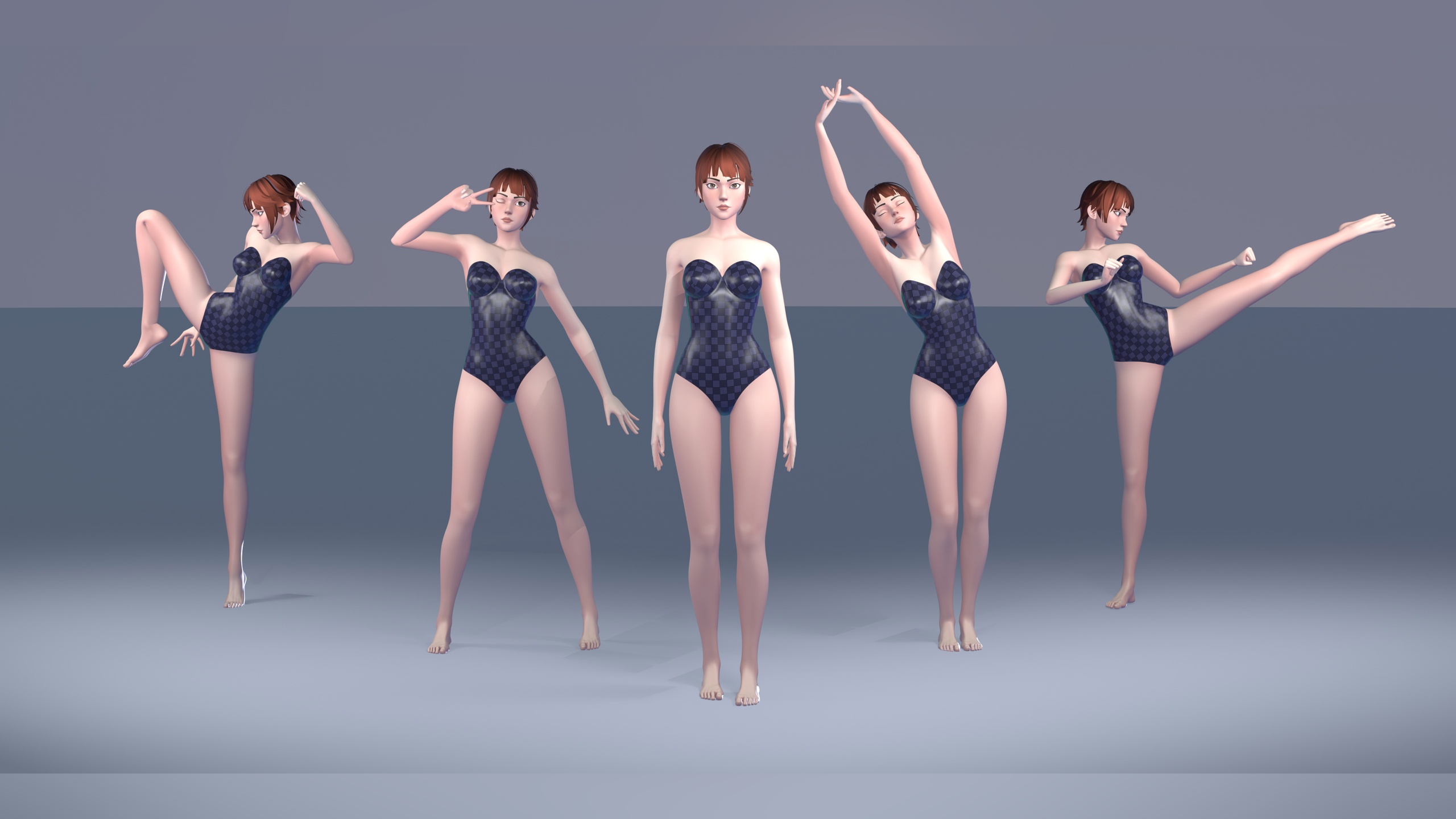 Media 1 for listing Stylized Fit Female Rigged Base