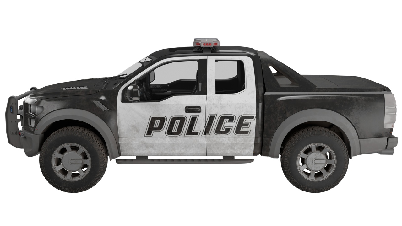 Media 1 for listing Modern Police Pickup Truck (3D Model)