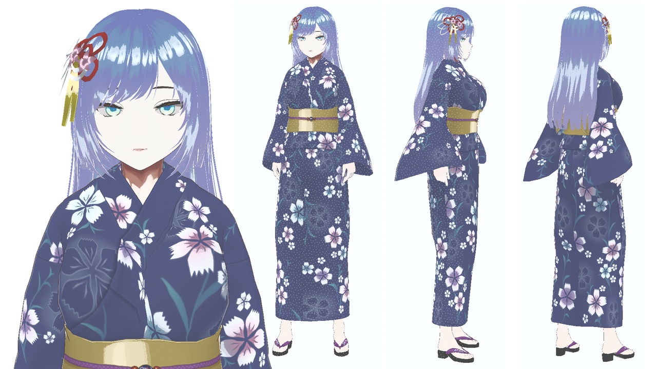 Media 1 for listing Anime - Blue Kimono Girl