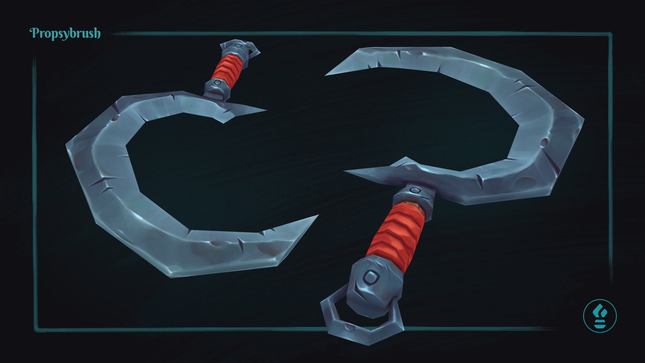 Media 1 for listing Low Poly Stylized Sickle – Hand-Painted Game-Ready 3D Asset