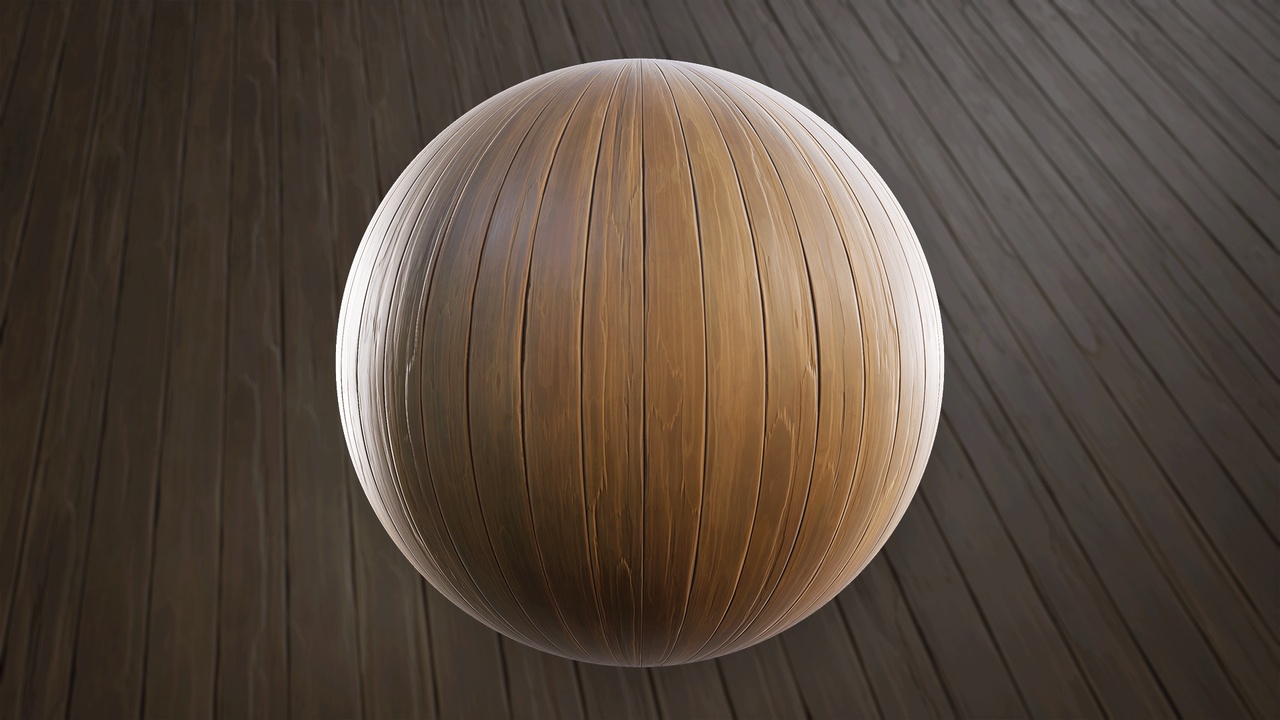 Media 1 for listing Stylized Wood Planks 05A - Material