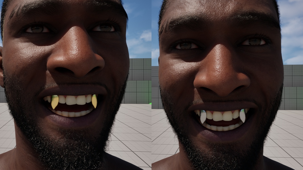 Media 1 for listing Vampire teeth grillz for metahuman