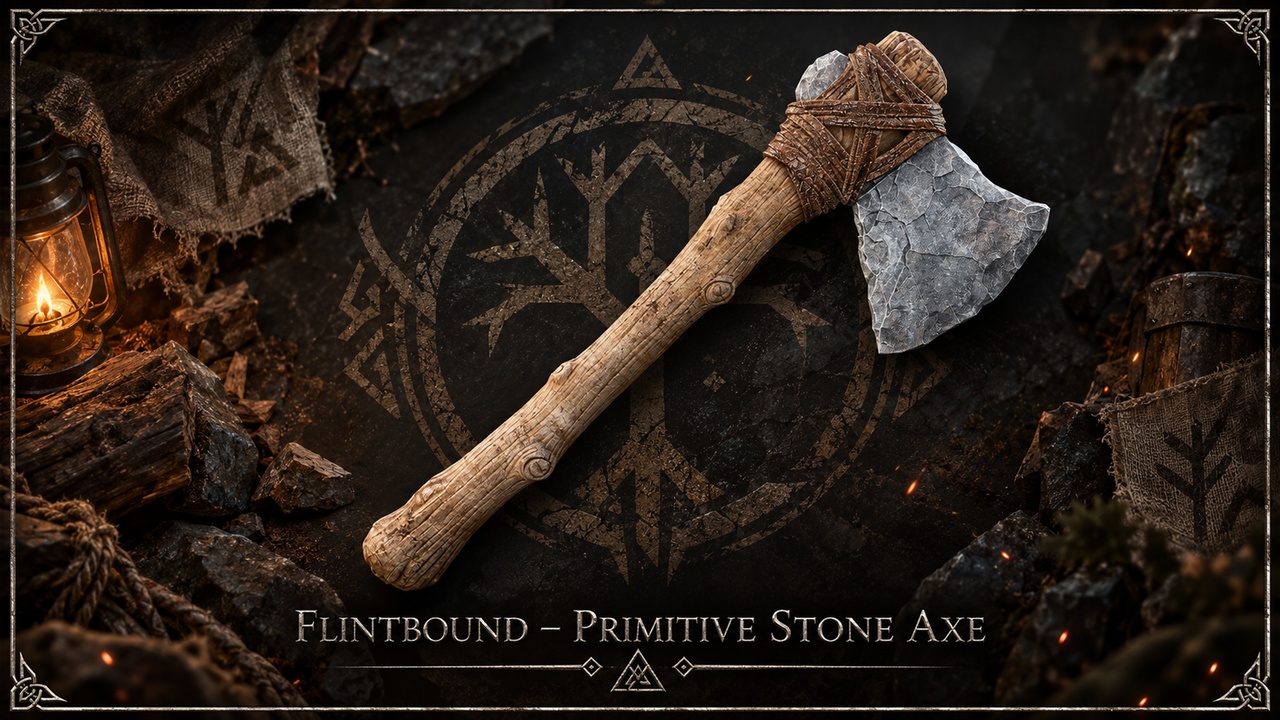 Media 1 for listing Flintbound – Primitive Stone Axe