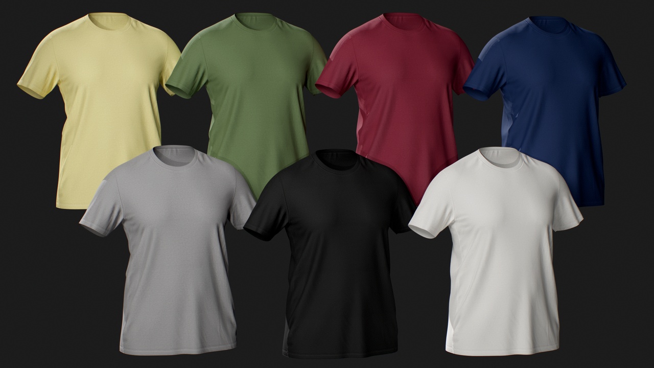 Media 1 for listing Basic T-Shirt for MetaHuman – Parametric Wardrobe (MHPKG)