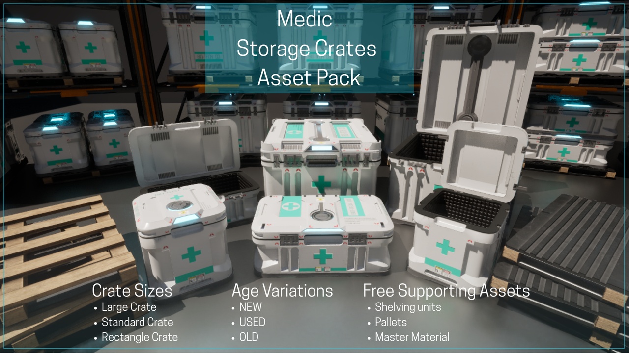 Media 1 for listing Medic Storage Crates Asset Pack