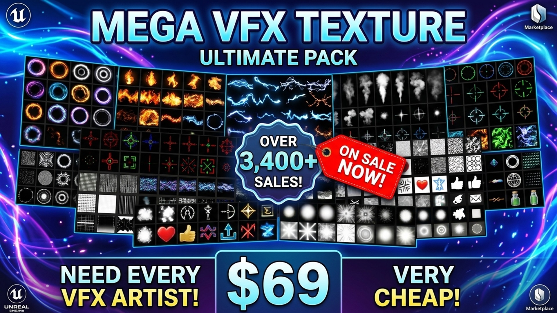 Mega Texture Collection for VFX 3.4k+ | Fab