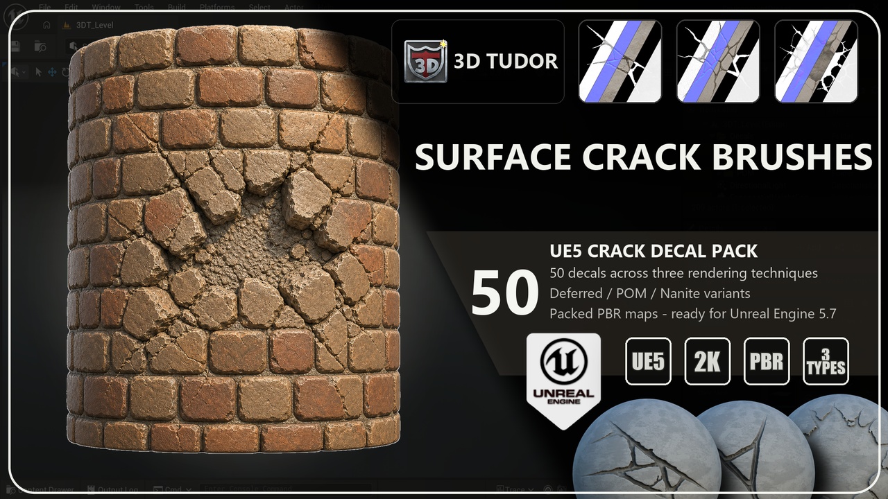 Media 1 for listing Surface Crack Brush & Decal Pack Vol.1