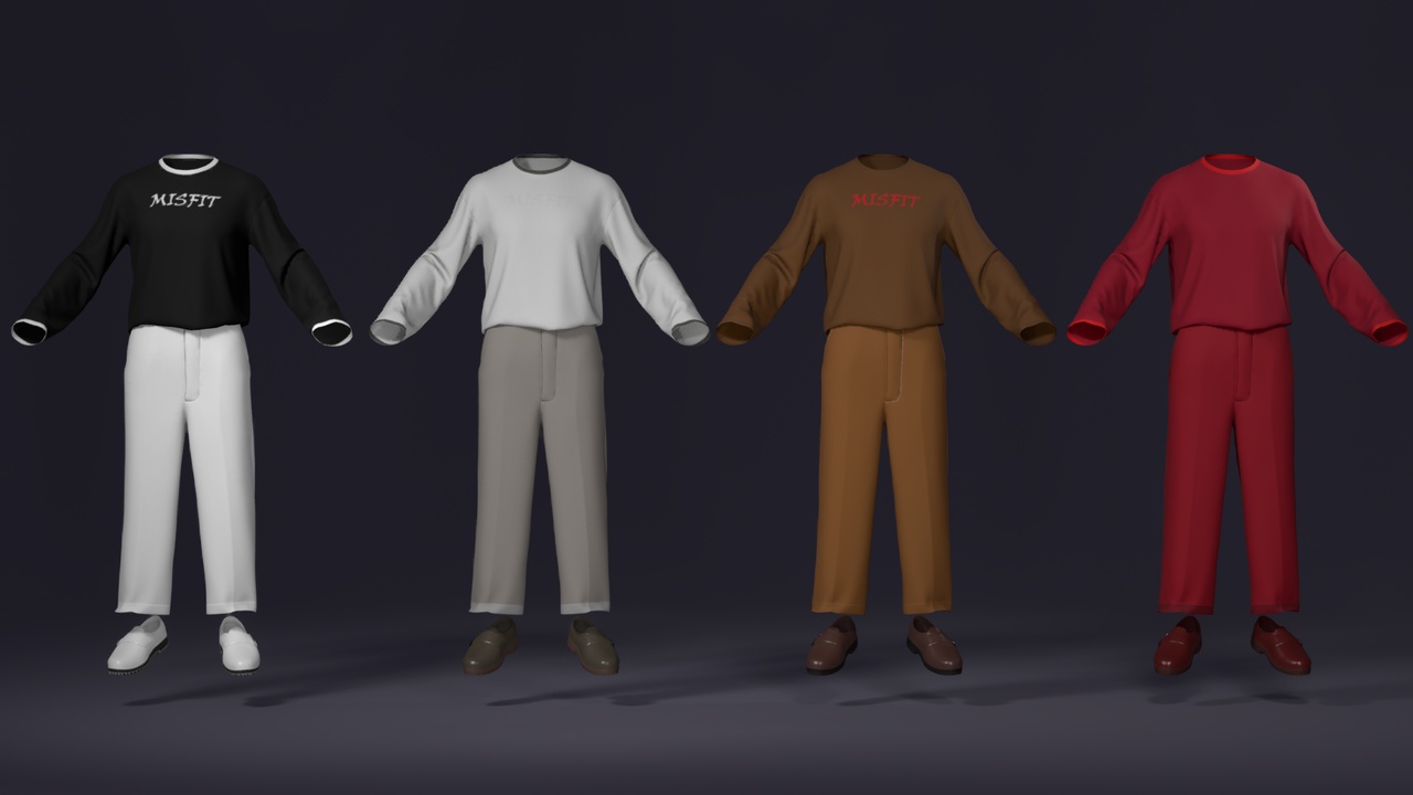 Media 1 for listing MetaOutfits – Party Wear – Modern Urban Male Outfit