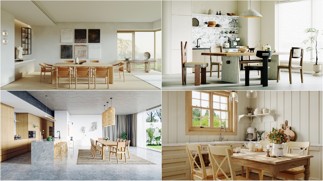 Media 1 for listing Dining Room Collection 08 - 4 Scenes