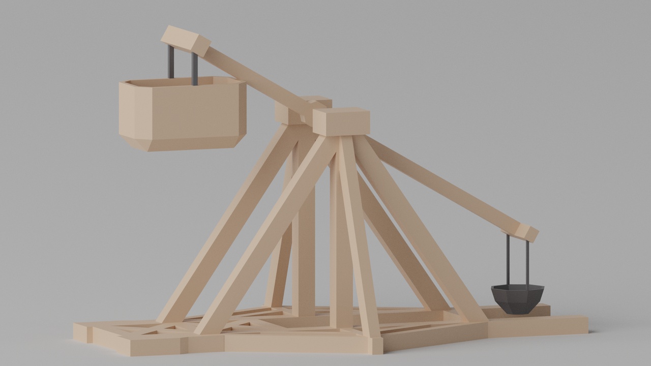 Media 1 for listing Medieval Wooden Trebuchet