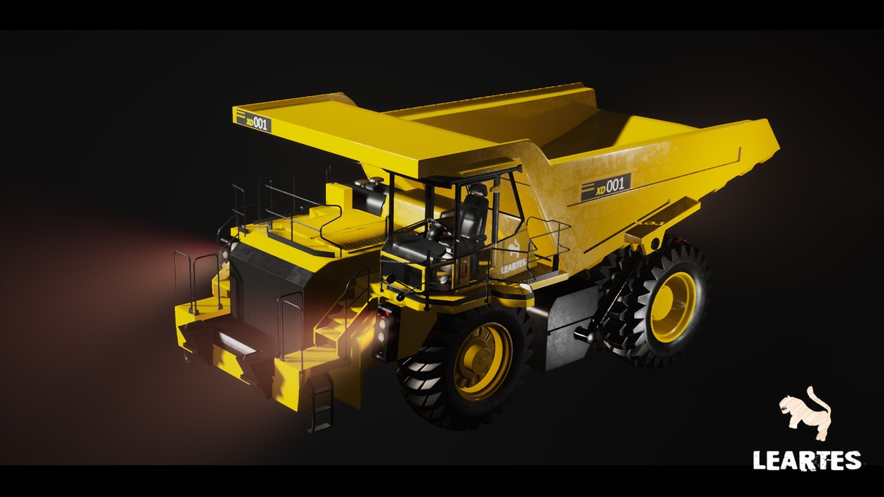 商品 Driveable / Animated Construction Truck (Construction Truck Heavy Duty 3D Model) 的媒体 1