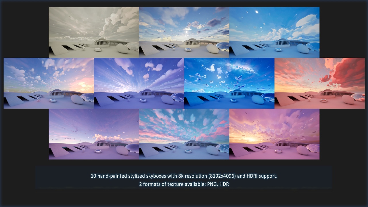 Media 1 for listing Cartoon & Stylized HDRI sky Pack 02