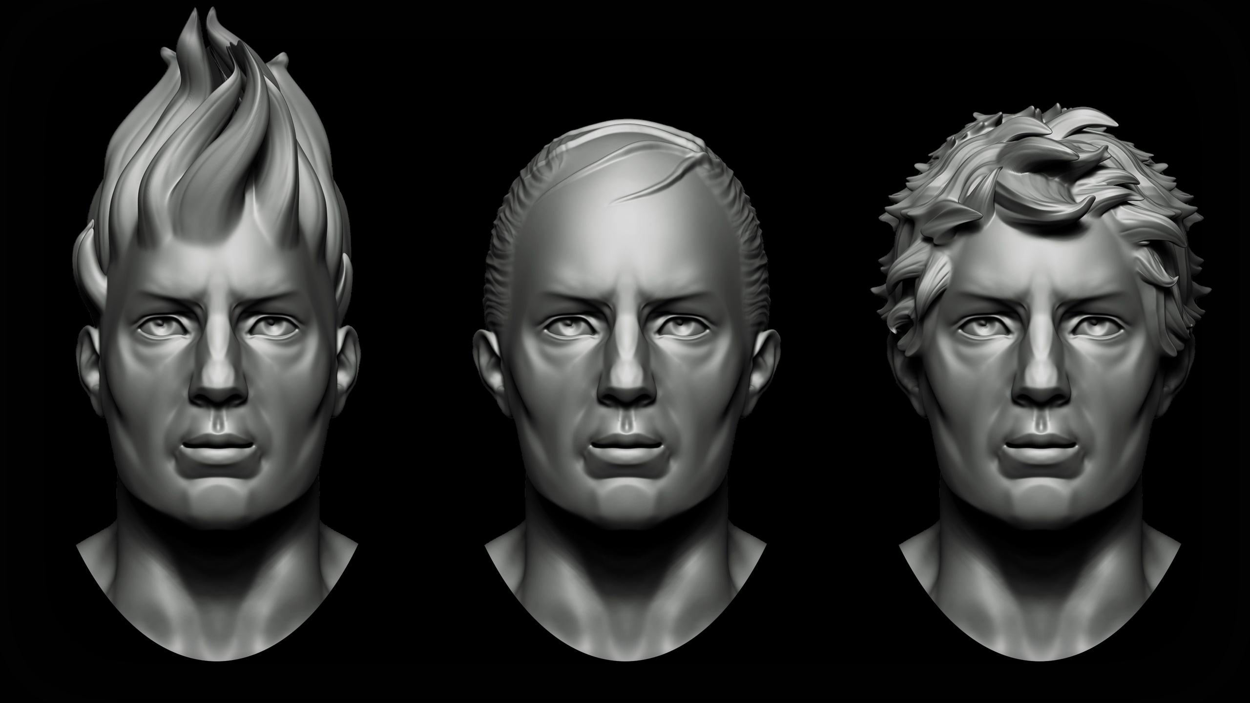 Medium 1 für Eintrag Zbrush + Blender- 20 Male Hair VDM Brush