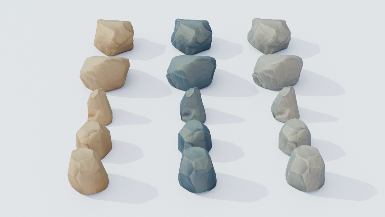LowPoly Stylized Rocks | Fab