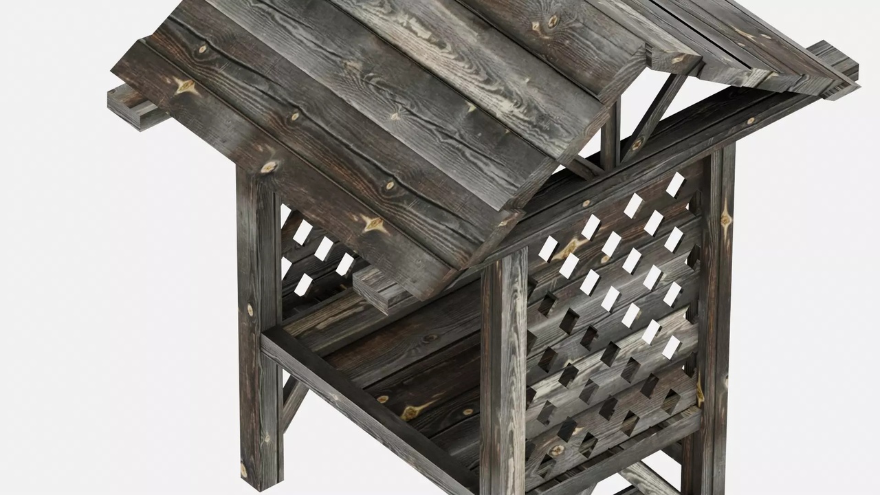 Media 1 for listing Medieval Wooden Stall 3D Model