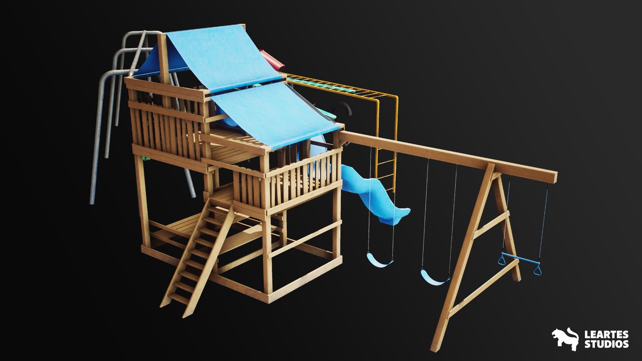 Media 1 for listing Playground Equipment VOL.2 ( Playground Equipment Swings Slides Climbing 3D )