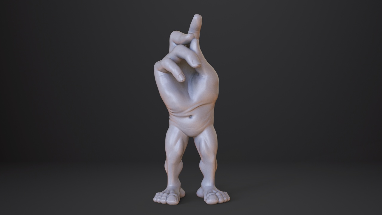 Media 1 for listing Hand Monster Character - Finger Snapping Hand Gesture