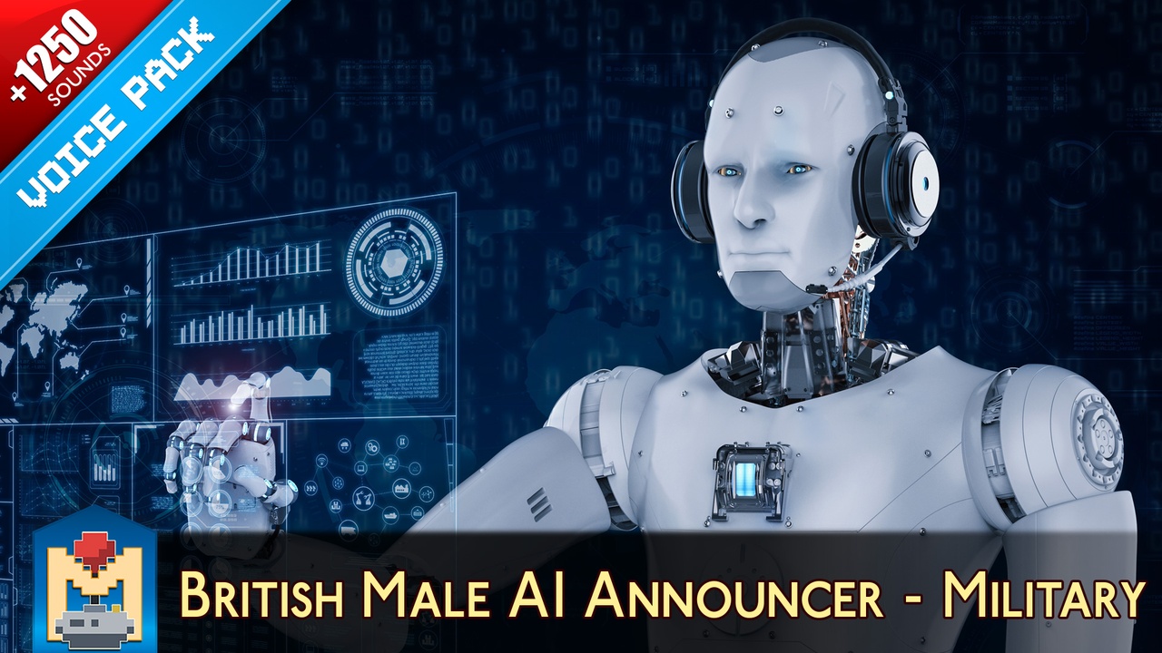 Media 1 for listing Military AI British Male Voice Announcer
