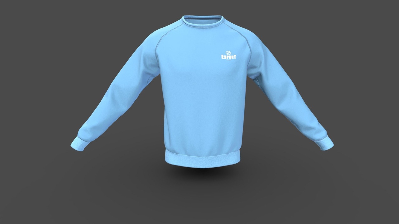 Media 1 for listing Men Chest Printed Raglan Sweatshirt with A Pose