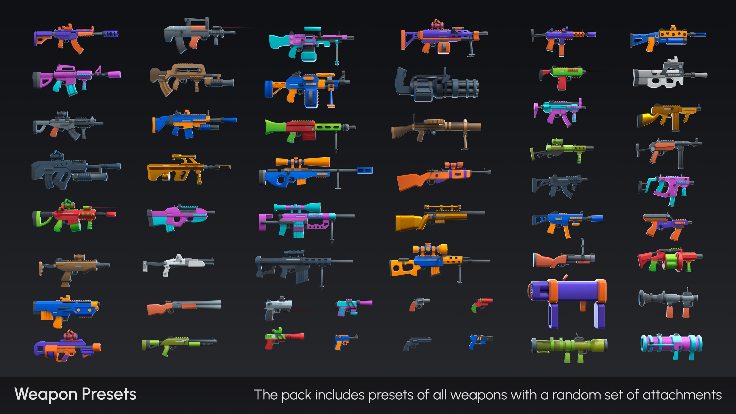 Media 1 for listing Cartoon Weapons - Low Poly 3D Models Pack