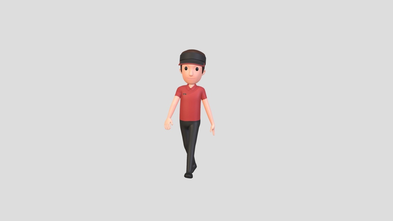 商品 Character175 Rigged Fast Food Worker 的媒体 1