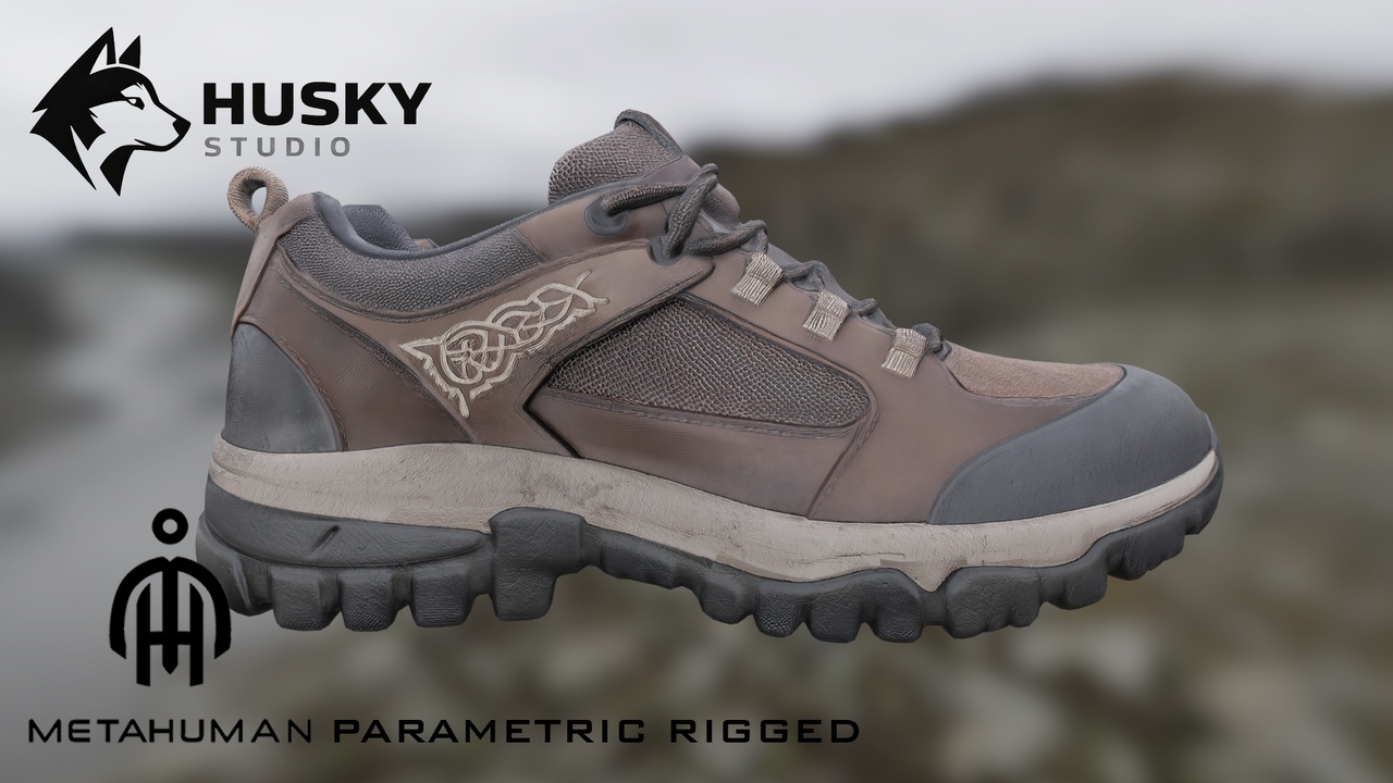 Media 1 for listing Sneakers - 35 - Parametric - All MetaHumans - Outfit - UE5 Skeleton Rigged