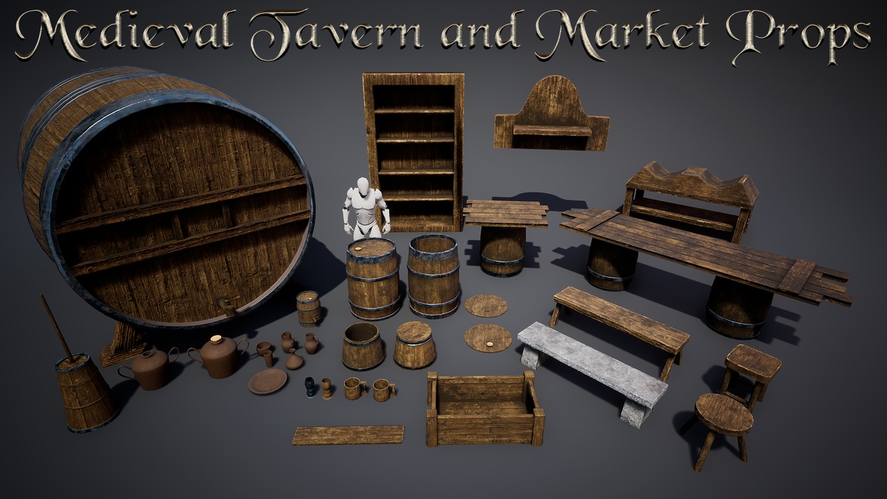 Media 1 for listing Medieval Tavern and Market Assets Pack Vol.1