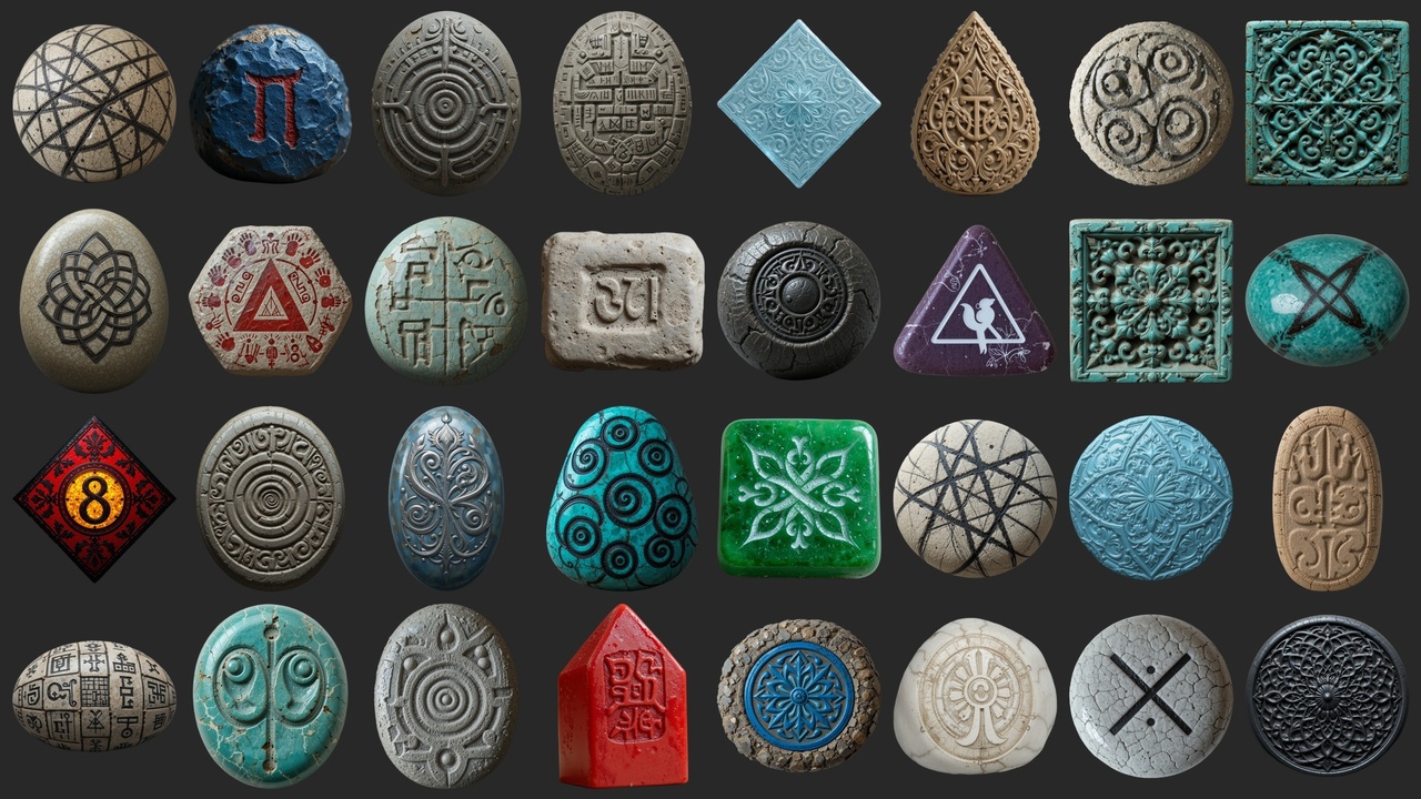 Media 1 for listing 81 Ornate Runestones And Artifacts - Icons