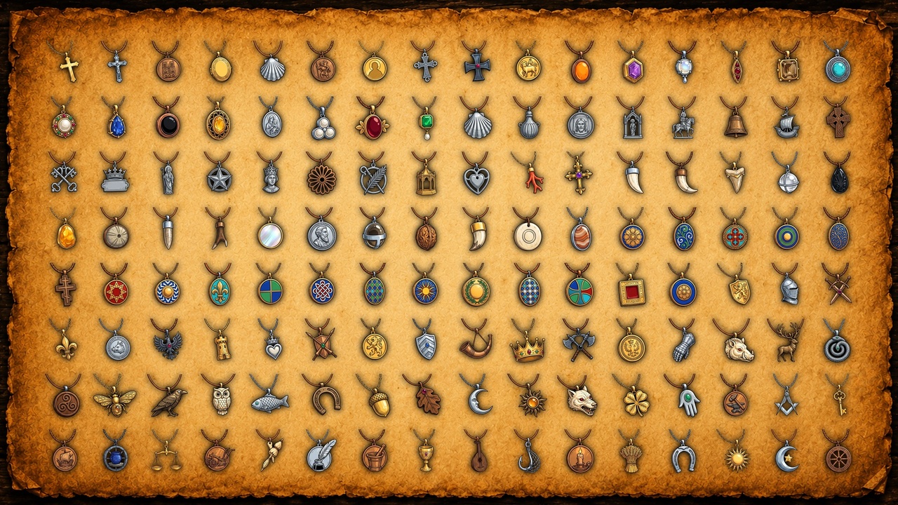 Media 1 for listing 400 Medieval Amulet, Ring & Brooch Icons - 2D Game Icon Pack