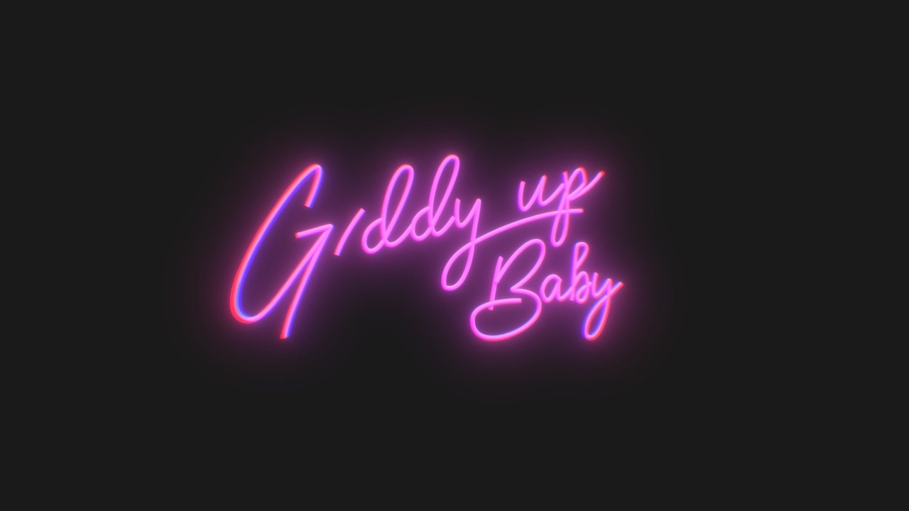 Media 1 for listing Neon Sign - Giddy Up Baby