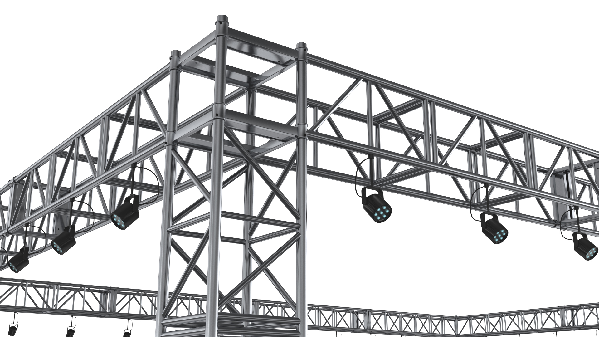 Stage Truss System With LED Lights 1 | Fab