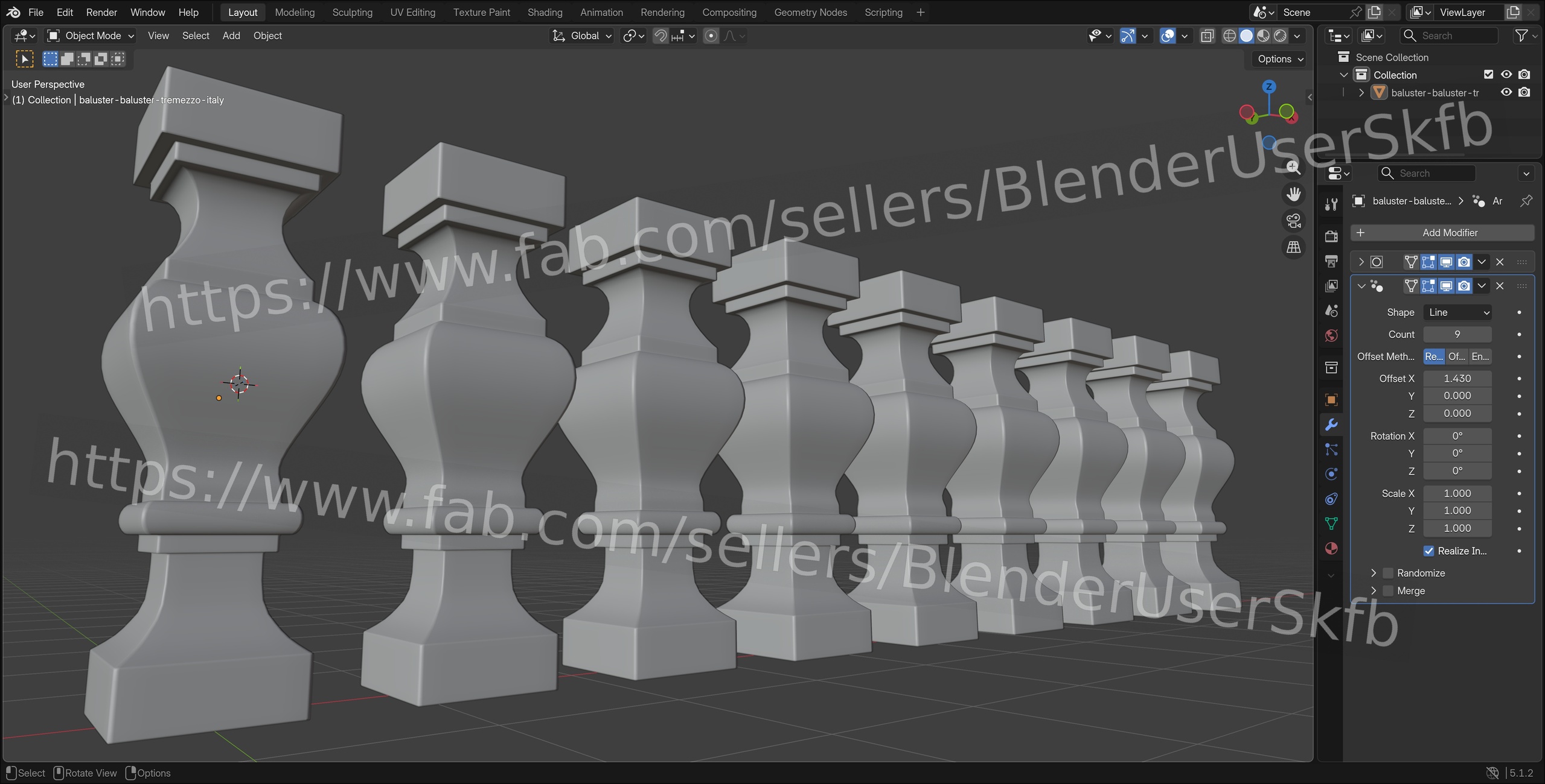 Media 1 for listing Baluster Tremezzo Italy