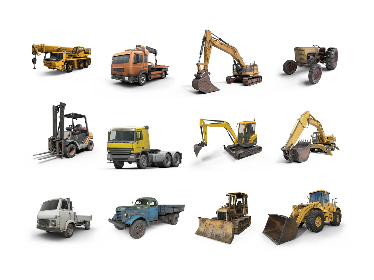 Media 1 for listing Collection of heavy industrial vehicles