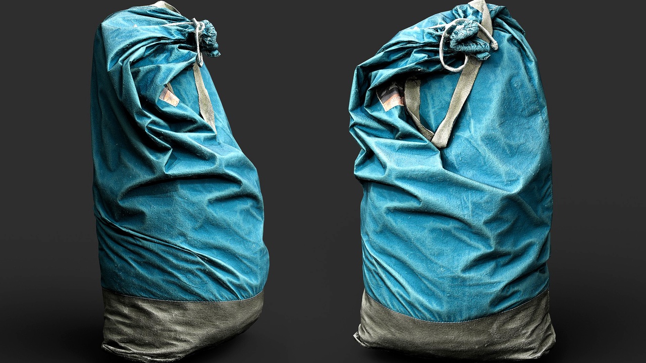 Media 1 for listing tourist bag folded cloth asset pt1 PBR photogrammetry