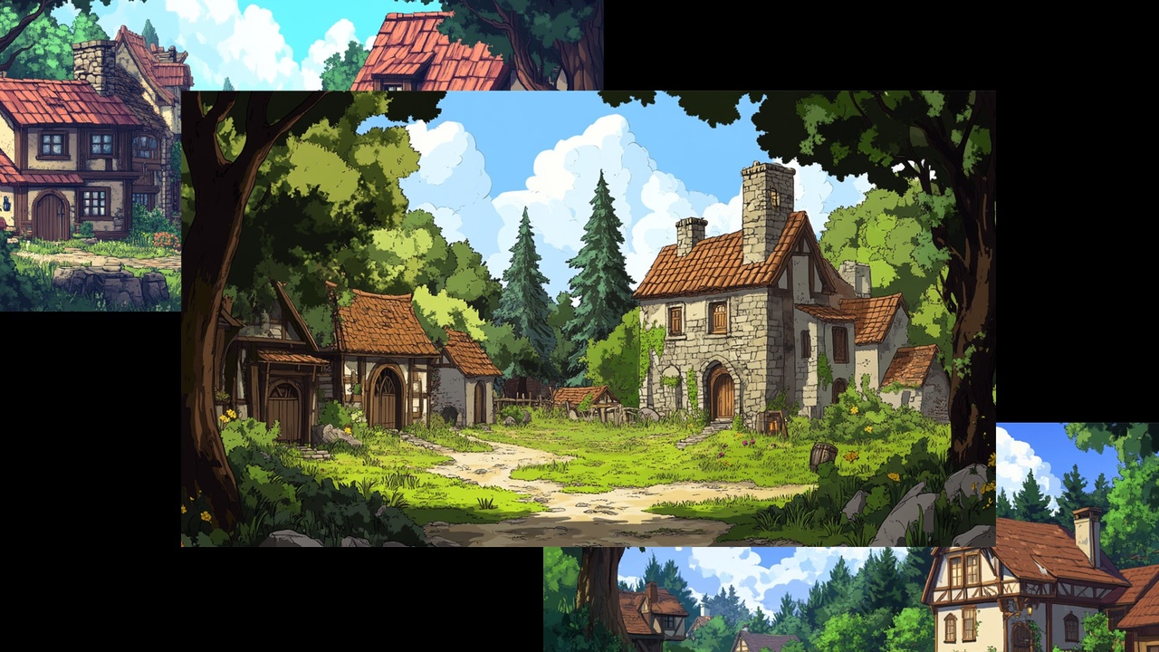 Media 1 for listing High Quality Backgrounds Forest Villages