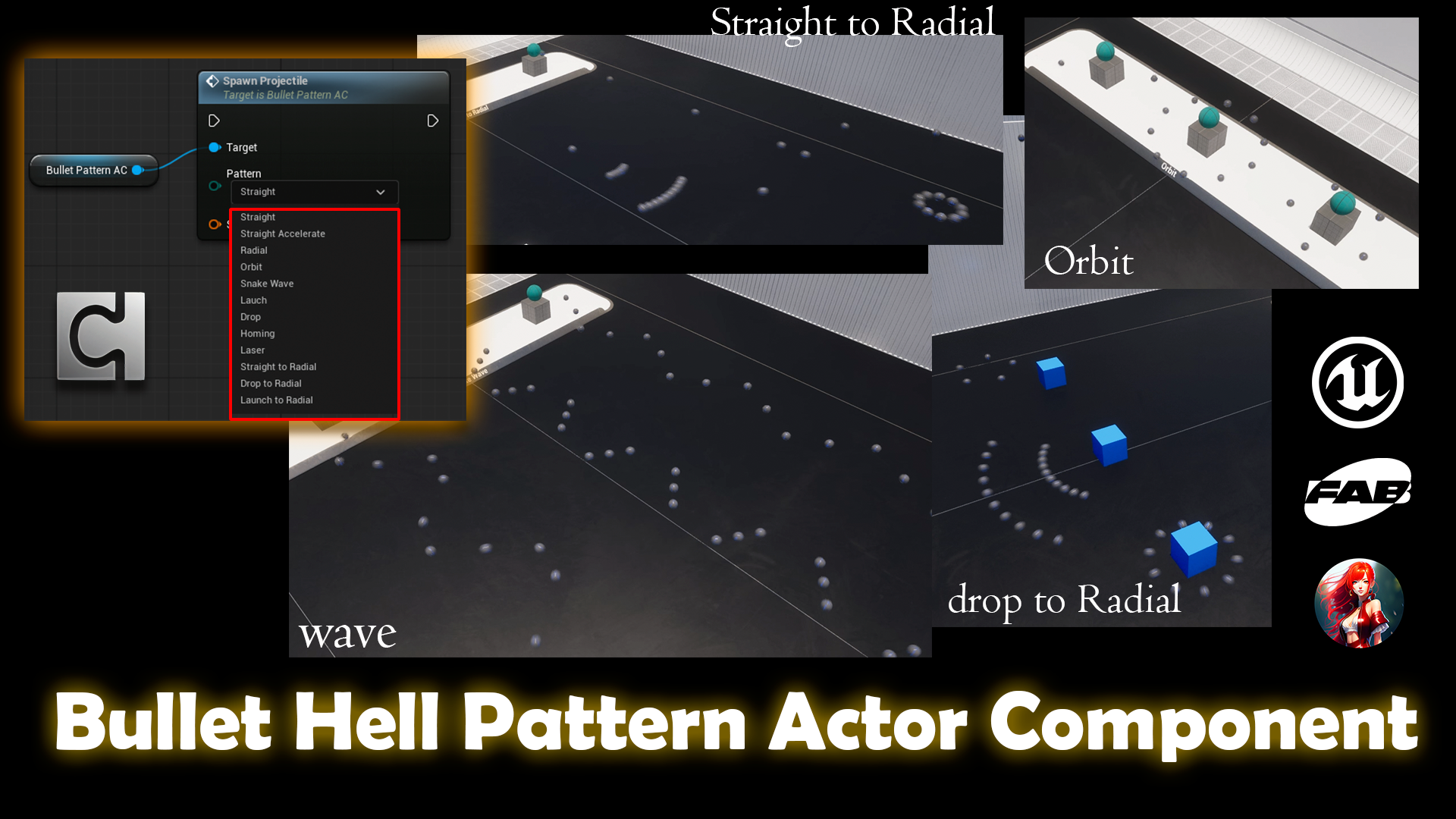 Bullet Hell Pattern Actor Component | Fab