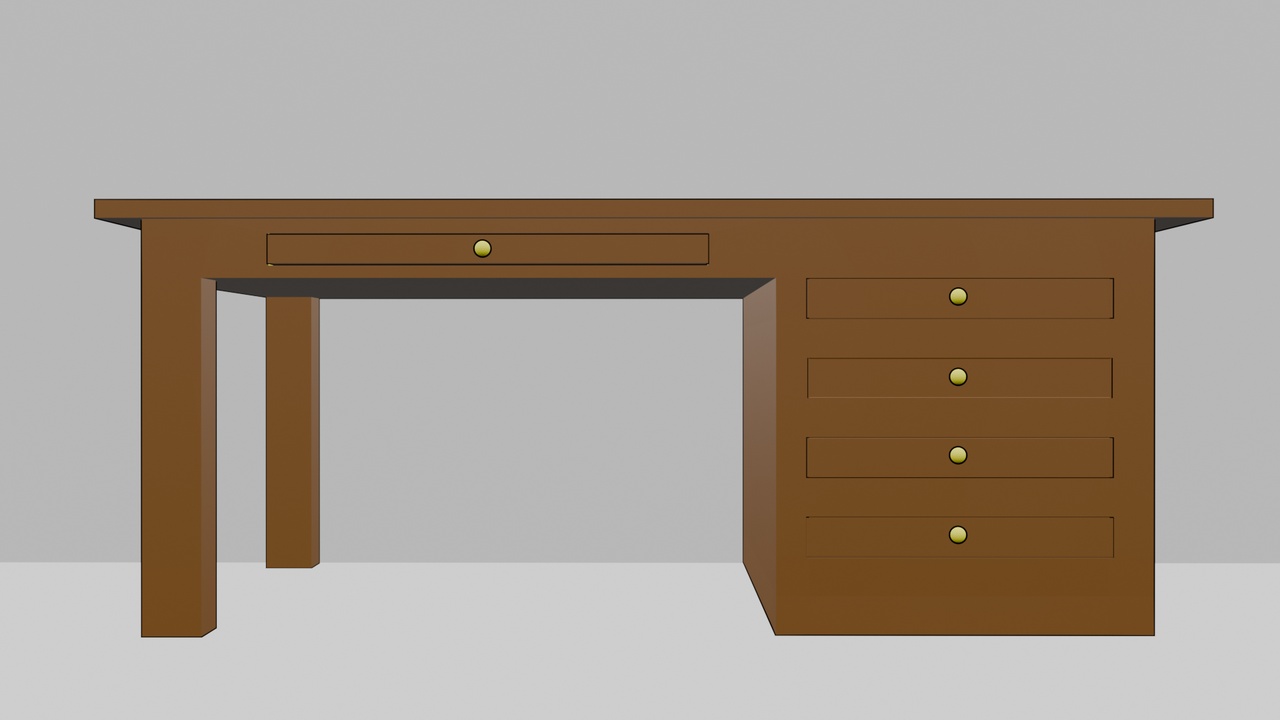 Media 1 for listing Classic Wooden Office Desk