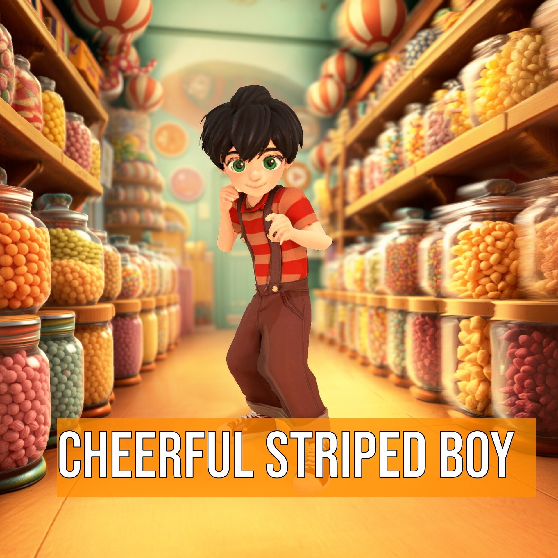 Media 1 for listing Cheerful Striped Boy model pack