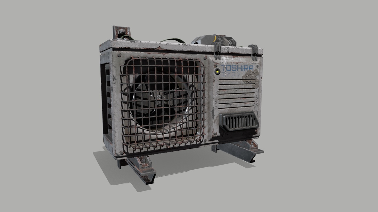 Media 1 for listing Animated Cyberpunk AC Unit