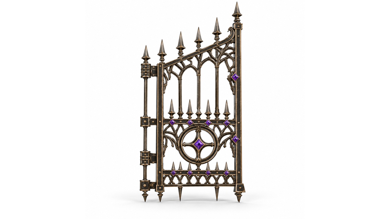 Media 1 for listing Fantasy Arcane Gothic Iron Gate